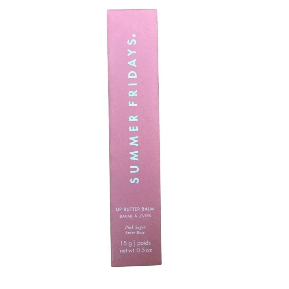 Summer Fridays-Lip Butter Balm Hydration&Shine- Pink Sugar - 0.5oz / 15g - New